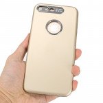 Wholesale iPhone 8 Plus / 7 Plus Strong Armor Case with Hidden Metal Plate (Gold)